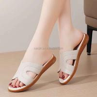Nuevas zapatillas de cuero de diseñador blanco de alta calidad, zapatillas de mujer antideslizantes, modernas, lujosas y de bajo precio - details 6