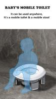 Asiento De Inodoro Para Bebé Potty Training Foldable Azul Con Bolsas 3 En 1 Portátil Y Desmontable Para Niños Y Niñas De 0 a 6 Años - details 4