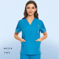 Uniforme para enfermería de Hospital, Tops para cirugía, camisas de manga corta para mujer, ropa de trabajo para clínica Dental, blusa de enfermera, ropa de médico negra - details 13