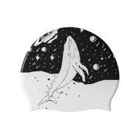 Gorro de Natación de Silicona Profesional para Hombres y Mujeres Gorro de Baño de Doble Cara con Estampado para Adultos - details 0