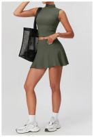 Conjunto de Falda de Yoga para Mujer Ropa Deportiva de Entrenamiento Traje de Gimnasio - details 8