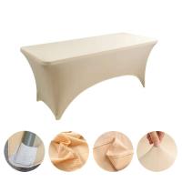 Mantel de Lycra de 6 pies, boda, hotel, cumpleaños, mesa elástica de 4 pies, 5 pies, 6 pies, 8 pies de altura, mesa plegable, - details 16