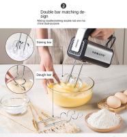 Batidora de Mano Tradicional para Hornear y Cocinar Mezclador de Alimentos con Estuche de Almacenamiento y Accesorios de Acero Inoxidable Gris - details 4