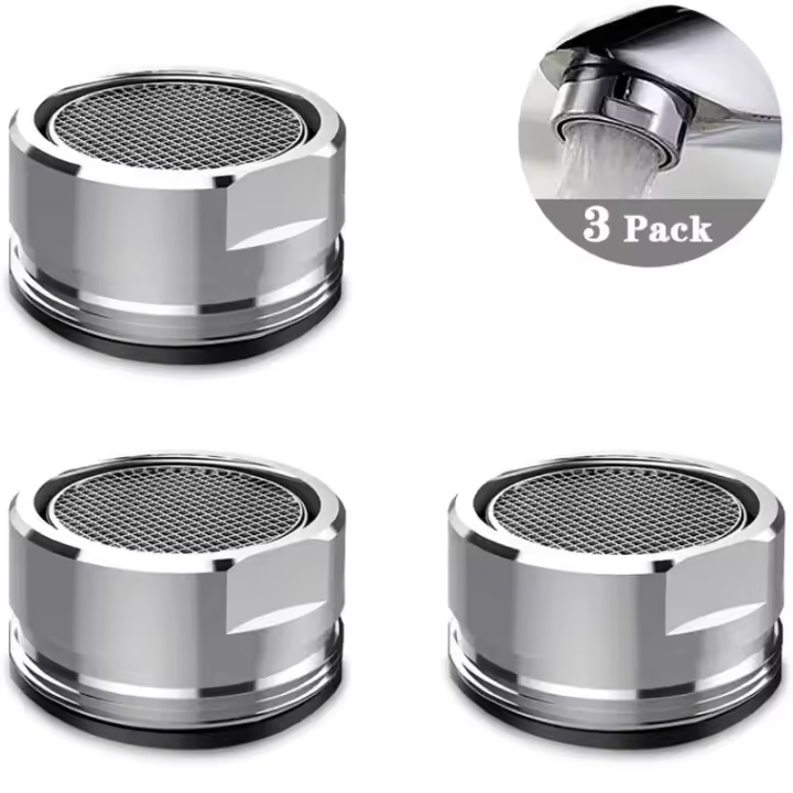 Aireador de latón para ahorro de agua, filtro para grifo de cocina, boquilla mixta, cabezal contra salpicaduras, accesorios de baño, 3 uds. - 1