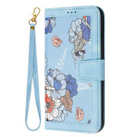 Funda tipo billetera de cuero premium para Motorola Moto G05 G14 G15 Power G24 G34 G54 G84 E15 G 5G Play KickStand Flowers Strap Card Slot Cover - details 1
