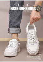 Nuevos zapatos casuales de piel de vaca de primera capa zapatos de los hombres de alta gama zapatos blancos de cuero zapatos versátiles de la junta de los hombres zapatos de moda de los hombres - details 2