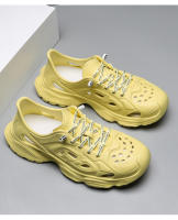 Nueva moda zapatos de playa para hombre, sandalias huecas de verano, suela gruesa antideslizante, tendencia, zapatos con agujeros. - details 7