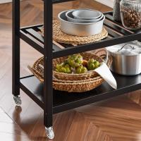 FKW47-W Carrito de Servir Carrito Auxiliar Cocina estantería de Cocina Carrito de Cocina móvil 100 x 92 x 45 cm Blanco ES - details 15
