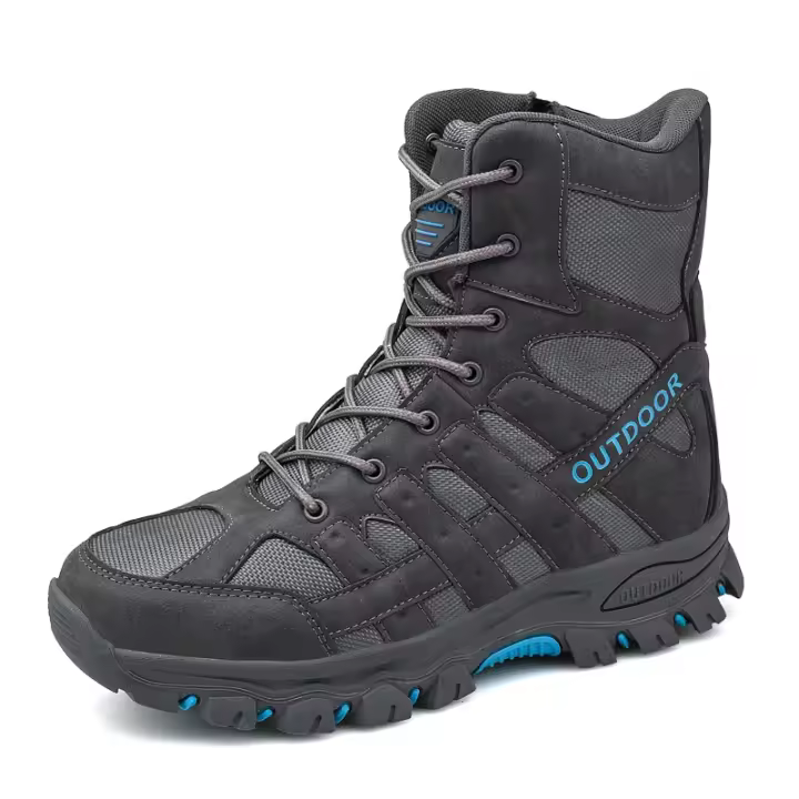 Botas tácticas altas para hombre, botas militares de trabajo, botas de combate al aire libre para senderismo, motocicleta y escalada - 1