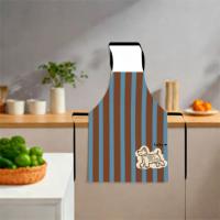 Delantal de cocina antisalpicaduras, diseño de dibujos animados, delantal de cocina resistente a la suciedad, delantal ajustable de tela para el hogar, delantal para hornear, tareas domésticas - details 3