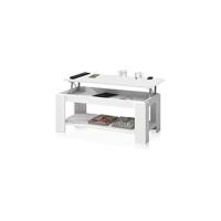 Mesa de Centro Elevable Modelo LC Acabado en Blanco Artik y Roble Canadiano - details 8