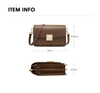 FOXER de cuero de bolso de hombro retro temperamento mujeres mensajero cuadrado bolsas - details 3