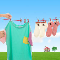 Tendedero portátil con 12 Clips, perchas retráctiles a prueba de viento, línea de ropa, suministros de viaje, 1,8 m - details 1