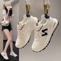 Zapatillas de deporte informales para mujer, zapatos antideslizantes de fondo suave para correr, color blanco - details 2
