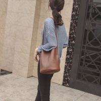 Bolso de hombro Vintage de gran capacidad para mujer, bolso cruzado informal de cuero PU, Color sólido, bolso de compras con asas - details 18