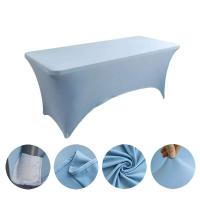 Manteles de Lycra de 6 pies, cubiertas de mesa de cumpleaños de hotel de boda de alta elasticidad para plegables de 4 pies, 5 pies, 6 pies y 8 pies - details 10