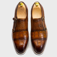 Moda hecha a mano de alta gama casual Munch zapatos de negocios de cuero de vaca. - details 5