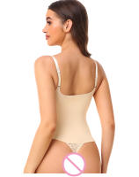 Body adelgazante sin costuras para mujer, camisola moldeadora de compresión, Tanga de entrepierna abierta, ropa interior moldeadora de cuerpo completo, cinturón de entrenamiento de cintura - details 13
