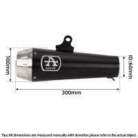 Tubo de escape modificado para motocicleta ARROW Wrigley, sección trasera de presión trasera silenciada, tubo de escape general CM500/vn650 - details 1