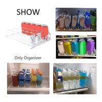 Organizador de bebidas para nevera, dispensador automático de refrescos, sostiene hasta 15 latas, color blanco - details 2