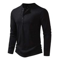 Camiseta 2025, polo Henry de algodón de bambú, camiseta de manga larga a la moda para hombre - details 5