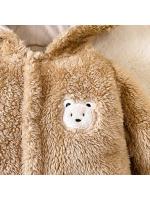 Hibobi Monopinto De Algodón Para Niños En Invierno Con Capucha Forma Oso Manga Larga Suéter Acolchado Para Bebés Menores De Un Año - details 11