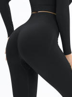 Mallas de Yoga sin costuras para mujer, pantalones deportivos de cintura alta, Leggings de gimnasio, pantalones de entrenamiento de realce, Leggings para correr y Fitness - details 12