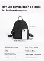 Bolso de moda casual versátil de color sólido, nueva mochila de viaje premium con cremallera, bolso de mujer de lujo ligero. - details 2