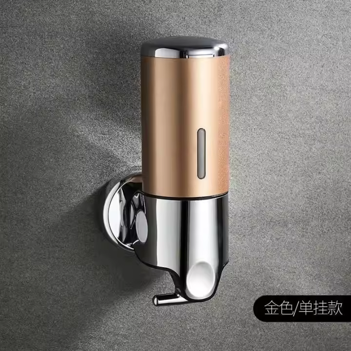 Recipiente de champú líquido manual cuadrado de pared, dispensador de jabón y gel, accesorios de baño, 500ml, 1-3 UDS. - 1