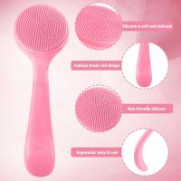 Paquete de 2 cepillos de limpieza facial, de silicona suave, exfoliante con mango de polietileno para eliminar - details 2