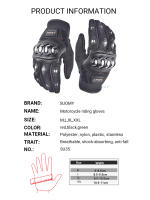 Guantes de Carreras SUOMY de Tamaño Grande XXL Negros con Decoración Elegante Antideslizantes y Transpirables para Moto Cierre de Pulgar Lavables en Agua - details 36