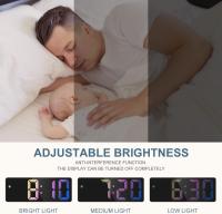 Reloj despertador digital, reloj electrónico de escritorio con pantalla de temperatura, brillo ajustable, control de voz, 12/24H - details 1