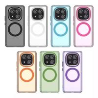 Funda transparente para teléfono con carga inalámbrica colorida para Xiaomi Redmi 14, 14 Pro+, Note 13R, 13R 13, Pro, 13 Pro+ magnética - details 0