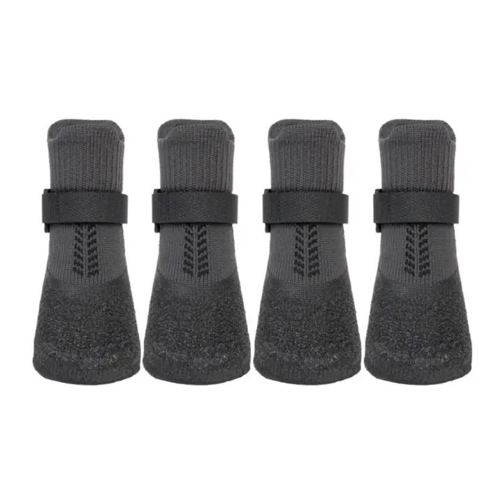 4 Uds. Calcetines suaves impermeables para mascotas, zapatos antisuciedad, transpirables, zapatos para perros, Protector antideslizante para patas de perro, cachorro - 1