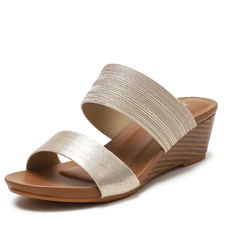 Sandalias de Verano de Estilo Hadas Zapatillas de Alta Tacón Grueso Moda de Calzado de Exteriores para Mujeres - 1