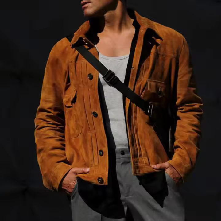 Chaqueta Uncle para hombre, top informal de motocicleta, novedad de 2024 - 1