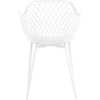 Juego de 4 sillas de jardín con reposabrazos, sillas de jardín con reposabrazos, sillas reclinables, sillas de jardín, 120 kg, color blanco - details 6