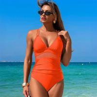 Monokini de Malla Transparente para Mujer Traje de Baño de Verano con Cuello en V - details 5