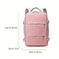 Mochila de viaje para mujer de gran capacidad, mochila informal, impermeable, a prueba de robos, con correa para dispositivos y puerto de carga USB, bolsa de viaje para equipaje - details 0