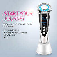Masajeador Facial EMS con fotones LED, terapia de luz roja, cuidado de la piel, antienvejecimiento, máquina de estiramiento Facial, belleza, limpiador de poros faciales caliente y frío - details 6
