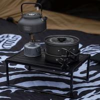 3 unids/set Camping al aire libre olla para cocinar agua hervidor de agua juego de utensilios de cocina portátiles vajilla senderismo Picnic - details 5