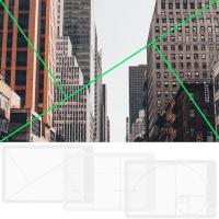 Fibonreci-buscador de vista de composición, visor de regla de posicionamiento de visualización de fotos, relación dorada, 3 piezas - details 1