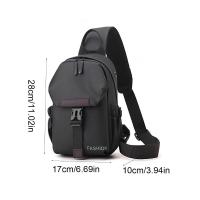 Bolso de pecho de gran capacidad para hombre, bandolera de nailon con cremallera y correa ancha, almacenamiento, bandolera multiusos, de negocios - details 0