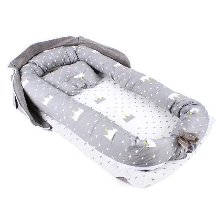 Nido de bebé recién nacido, cuna de bebé de 85x45 cm, cama colchón nido, cojín de bebé de 0 a 2 años - 1