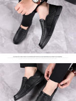 Zapatos casuales ahuecados de piel de oveja zapatos de suela suave de los hombres zapatos de los hombres de verano de un pedal de cuero genuino papá agujero zapatos de cuero transpirable hombres - details 17