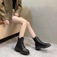 Nuevas botas cortas negras de moda geniales de moda botas de mujer de tacón grueso de suela gruesa - details 23
