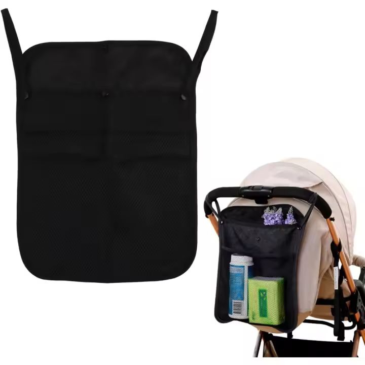 Bolsa Organizadora de Cochecitos negros para Mamá, Cochecito Universal de Bebé para Todos Los Cochecitos, para Buggy, Coches de Pa - 1