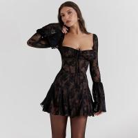 Elegante Vestido Mini de Manga Larga para Mujer Estampado de Otoño-Invierno - details 7