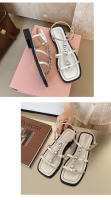 Sandalias de diamantes de imitación para mujer2025Nuevo diseño DE INTERÉS ESPECIAL DE VERANO plano para exterior sandalias romanas estilo Hada zapatos de mujer - details 14