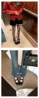 Zapatos planos con diamantes de imitación puntiagudos, zapatos de vestir cómodos para boda con flores brillantes - details 5